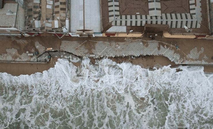 Dirección de Obras Portuarias del MOP entrega terreno para obra de emergencia en borde costero de Algarrobo