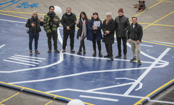 Estudiantes de Diseño UV demarcan el trazado del primer muelle público de Valparaíso en la conmemoración de sus 200 años
